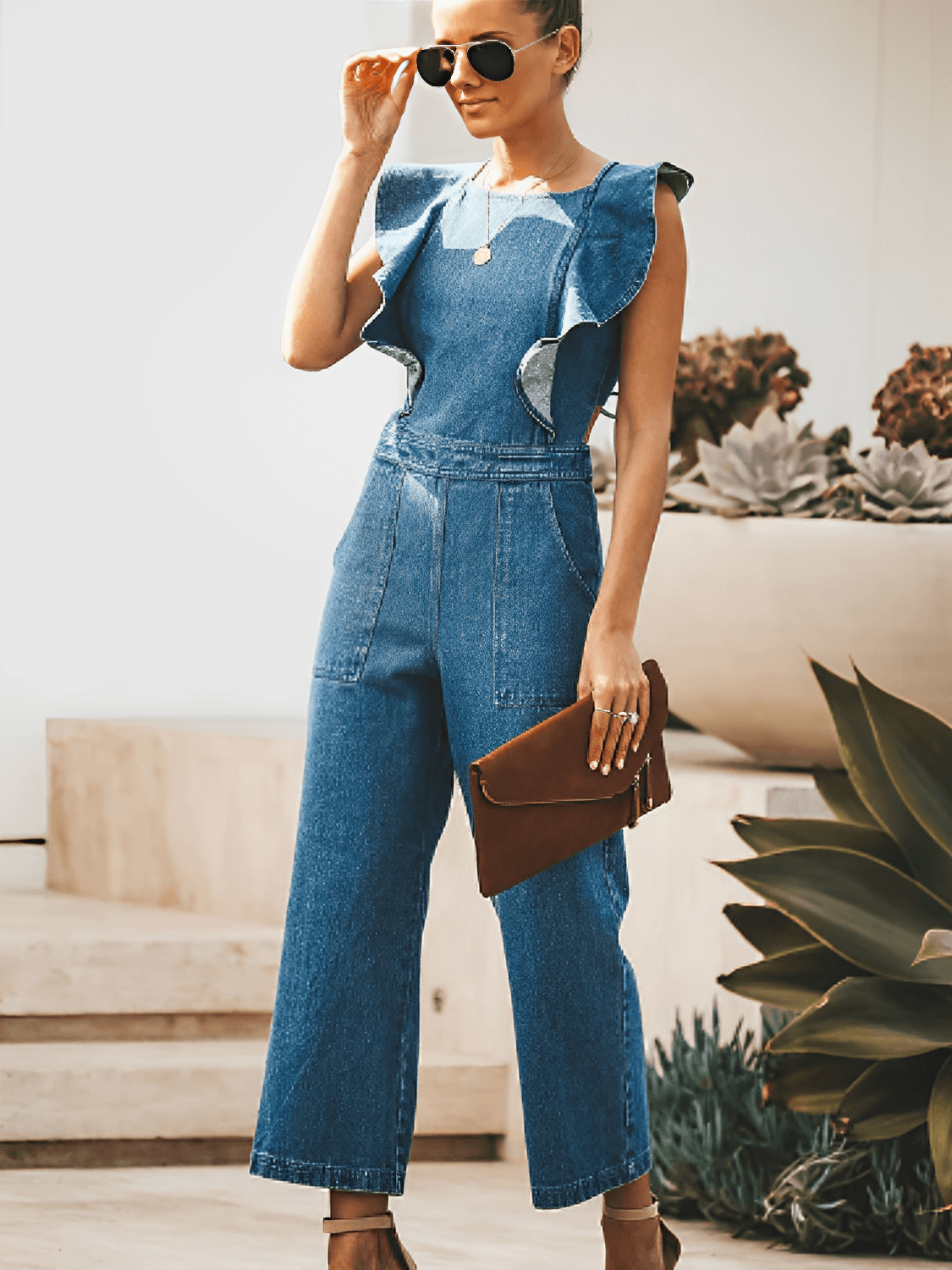 Macacão Jeans Poliana